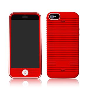 カットアンドペースト iPhone 5 2色シリコンケース ブラック・レッド CP12003-BR