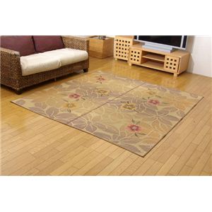 純国産 袋織い草カーペット 『なでしこ』 ベージュ 江戸間4.5畳（約261×261cm）