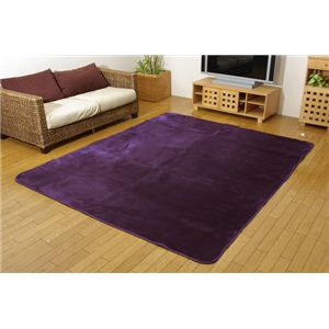 ホットカーペット対応 ソフトな扁平糸使用ラグ 『ソフティー』 バイオレット 200×250cm