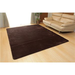 ホットカーペット対応 ソフトな扁平糸使用ラグ 『アネーロ』 ブラウン 200×250cm