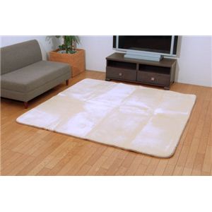 汚れにくい撥水加工カーペット 『MAXフラボンCE』 グリーン 185×185cm（中材：ウレタン17mm）