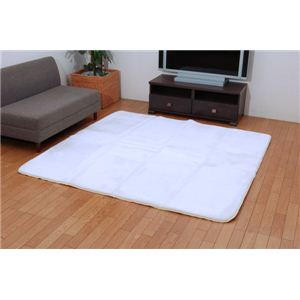 汚れにくい撥水加工カーペット 『MAXフラボンCE』 アイボリー 185×240cm（中材：ウレタン17mm）