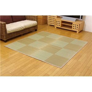 純国産 い草花ござ『ウォンツ』 ベージュ 江戸間6畳(約261×352cm)