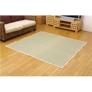 【国内最高級い草】掛川織花ござ 『華山 環良草』 ベージュ 江戸間8畳(約(348×352cm)