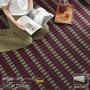 【福岡県品評会最優秀賞】純国産 い草ラグ 『DX鍋島』 ブラック 約191×250cm（裏：不織布）