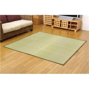 純国産 掛川織 い草カーペット 『小夏』 グリーン 江戸間8畳(約348×352cm)