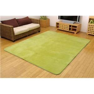 ホットカーペット対応 ソフトな扁平糸使用ラグ 『twソフティ』 グリーン 200×300cm