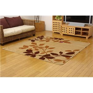 洗える ウォッシャブルラグカーペット 『WSジェノバ』 ベージュ 185×185cm