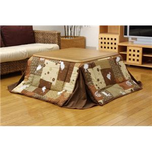 省スペース こたつ薄掛け布団単品 『はいからうさぎbn省S』 ブラウン 180×220cm