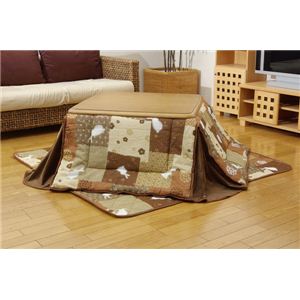 省スペース こたつ薄掛敷布団セット 『はいからうさぎbn省S』 ブラウン 180×180cm