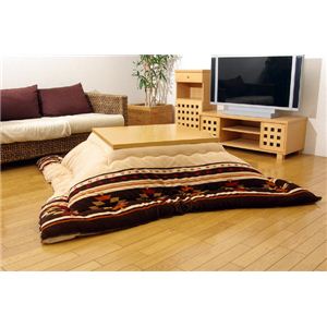 エスニック調 こたつ薄掛け布団単品 『キリム増量薄掛』 ベージュ 190×240cm