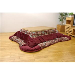 エレガンス柄 こたつ厚掛け布団単品 『ベリーニ』 ローズ 205×285cm(裏地:ボア)