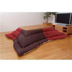 インド綿 こたつ厚掛け布団単品 『さつき』 レッド 205×285cm