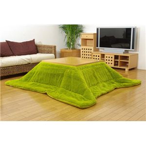 長毛サンゴマイヤー こたつ薄掛け布団単品 『コレット薄掛』 グリーン 190×190cm