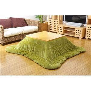 フランネル こたつ薄掛け布団単品 『スムース』 グリーン 190×190cm