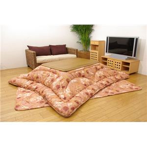 国内プリント こたつ厚掛敷布団セット 『アクロス』 ローズ 205×245cm