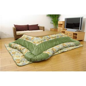 エレガンス こたつ厚掛敷布団セット 『アラン』 グリーン 205×315cm