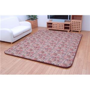 国産固綿40mm使用 エレガンス柄 ふっくら敷 『ライアF敷』 190×260cm