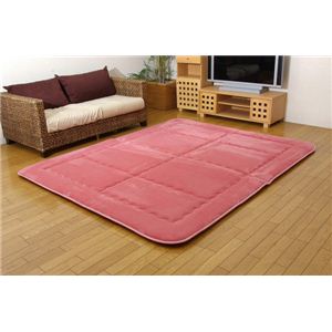 国産固綿40mm使用 フランネル生地 ふっくら敷 『スムースF敷』 ローズ 190×240cm