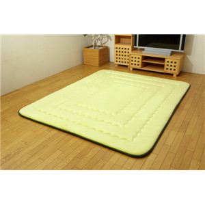 国産固綿40mm使用 マイクロファイバー生地 ふっくら敷 『フィーラF敷』 グリーン 190×290cm