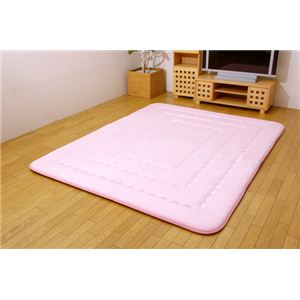 国産固綿40mm使用 マイクロファイバー生地 ふっくら敷 『フィーラF敷』 ピンク 190×240cm