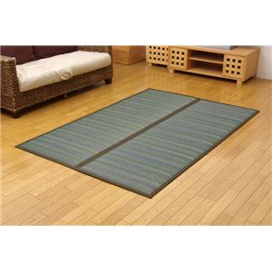 純国産 い草ラグ 『い草たっぷり』 グリーン 約200×200cm(中材:あま織い草2層)