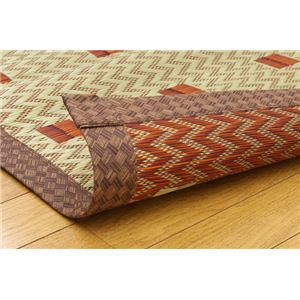 純国産 い草ラグカーペット 『飛鳥』 ブラウン 約191×250cm