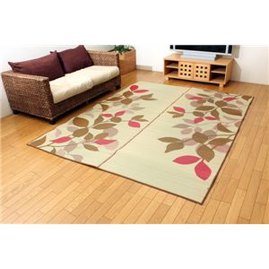 純国産 袋織 い草ラグカーペット 『Fブレス』 ブラウン 約191×250cm（裏：ウレタン）