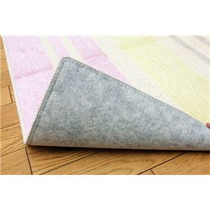 綿混タフトカーペット 『冷感ティンプル』 ピンク 130×185cm（キシリトール加工）