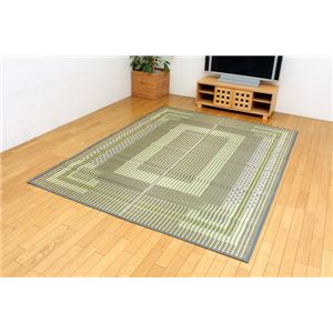 純国産 い草ラグカーペット 『Fスパーブ』 グリーン 約191×300cm（裏：ウレタン）