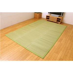 ウレタン8mm入り い草ラグカーペット 『FXくつろぎDK』 グリーン 約200×200cm