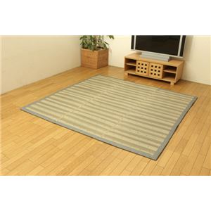 ウレタン12mm入り い草ラグカーペット 『SFXナギサ』 グレー 約200×250cm