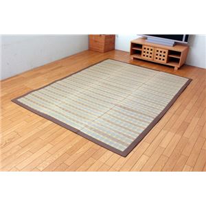 ウレタン8mm入り い草ラグカーペット 『FXフレックス』 ブラウン 約180×180cm