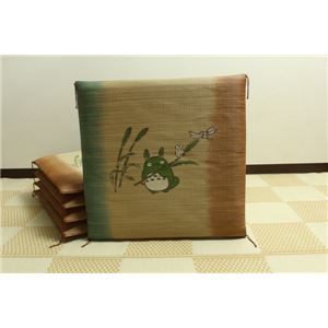 純国産 捺染返し い草座布団 『のはらトトロ 5枚組』 約55×55cm×5P
