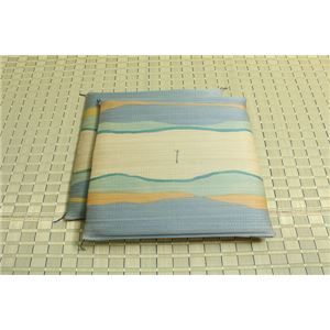 純国産 捺染返し い草座布団 『利休 2枚組』 ブルー 約55×55cm×2P