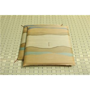 純国産 捺染返し い草座布団 『利休 2枚組』 ブラウン 約55×55cm×2P