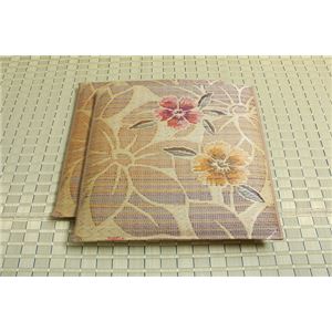 純国産 袋織 織込千鳥 い草座布団 『なでしこ 2枚組』 ベージュ 約60×60cm×2P