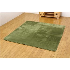 ホットカーペット対応 低反発ウレタン15mm使用ラグ 『msソニア』 グリーン 200×250cm