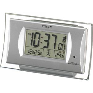 ソーラー電波目覚まし時計 8RZ070‐019ソーラー電波目覚時計 13-0424-064