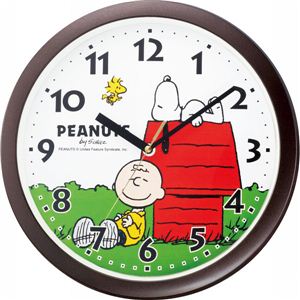 スヌーピー 掛時計 4KG712‐M06スヌーピー 掛時計 13-0429-083