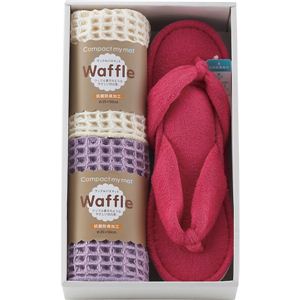 カラータオルマットスリッパPK NR30025KPカラースリッパマットP ピンク 13-0121-185