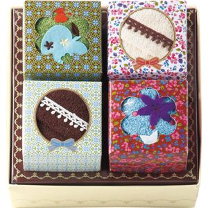 ショコリブ タオルセットPI 226216190フェイスタオル4枚PI ピンク 13-0064-149