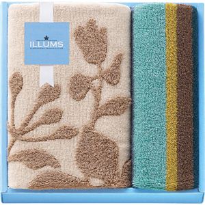 イルムス タオルセットBR IL2J2BR フェイス・タオルハンカチ ブラウン 13-0033-030