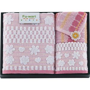 フワリ タオルセットピンク FU13-5-3 タオルセットピンク ピンク 13-0062-103