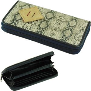 スネーク柄 ラウンドウォレット（BEIGE） CWLT-003-02