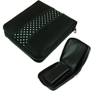 デザインハーフウォレット（BLACK／ドット） CWLT-005-01