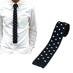 ドットニットタイ（BLACK） TIE-040-01