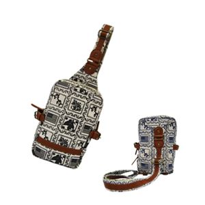 総柄プリントショルダーバッグ（BLACK） VSB-006-01