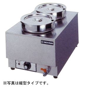 ニチワ 電気卓上ウォーマー（湯煎式） 丸ポット×2個 TEW-A（Y）