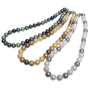 グラスパールネックレス/ブルー